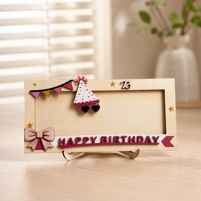 Birthday Money Holder, Wooden Cash Gift Box, Creative Birthday Gift for Kids, Teens, Women & Men
