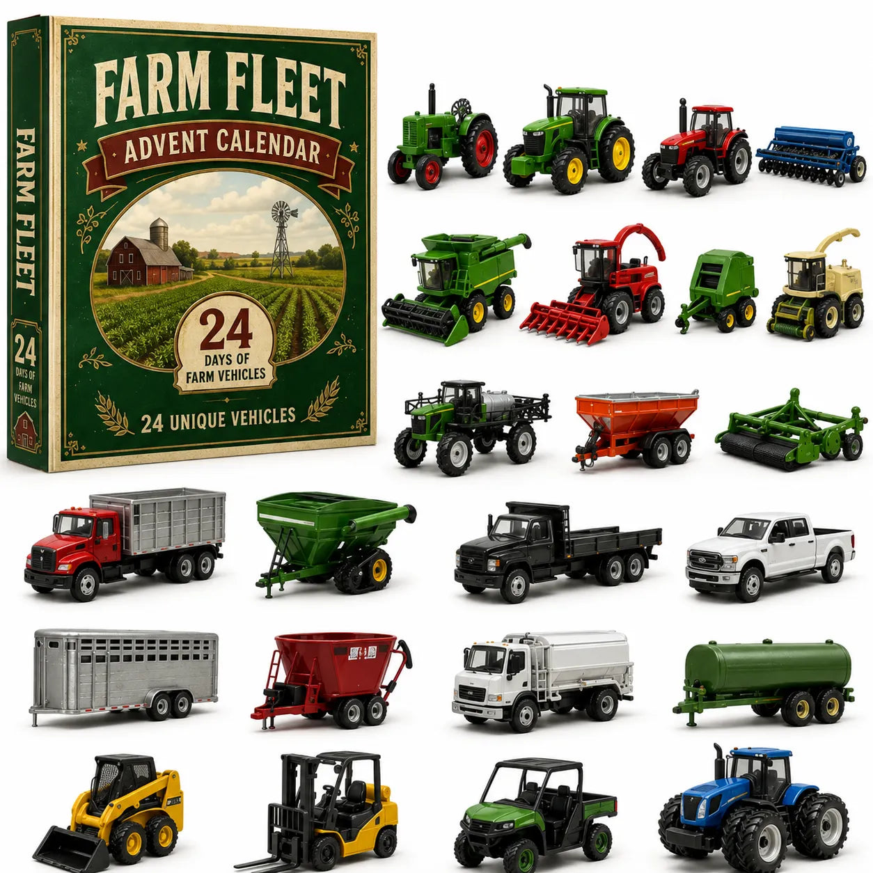 🚜Build the Fleet Collection 24-Day Vehicle Advent Calendar Series | ✨A New Adventure Every Morning