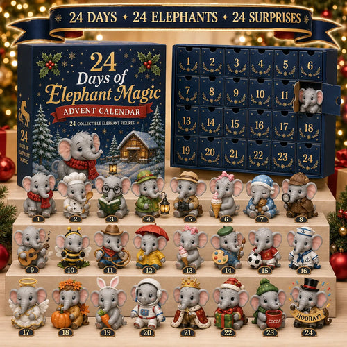 🐘 24 Days of Elephant Magic Advent Calendar – 24 Collectible Christmas Elephant Surprises