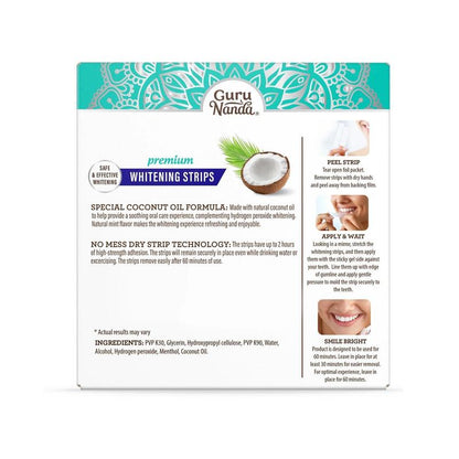 GuruNanda Teeth Whitening Strips - 7-Day Treatment with Non-Slip, Dry Strip Technology - Whitening Designed with Care for a Brighter Smile
