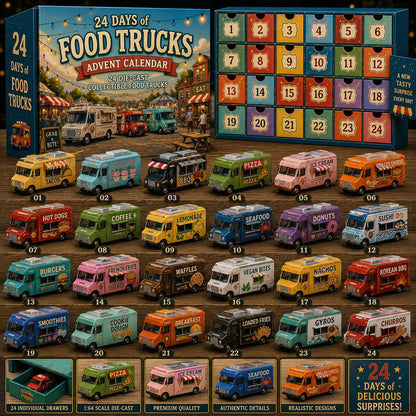 ⏰Limited Time 50% OFF:24 Days of Small-Town America Advent Calendar – 24 Collectible Miniature Vehicles