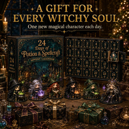 🔮 LAST DAY 49% OFF – 24 Days Of Witchy Surprises Advent Calendar | 24 Unique Collectible Witches with Magical Themes, Mini Figures & Fantasy Display Collection ✨