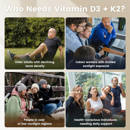 VEV Corefeel Vitamin D3 K2 10,000 IU, 200 mcg MK-7, 300 Coconut Oil Softgels, 2 in 1 Vitamins Supplement D & K (Include MK7), Easy to Swallow, Supports Calcium Absorption, Bone Health