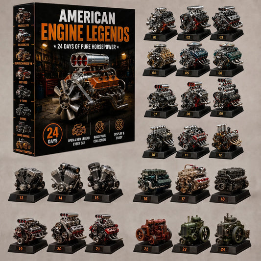 ⏰Limited Time 50% OFF:24 Days of Horsepower – American Engine Legends Advent Calendar for Car Lovers
