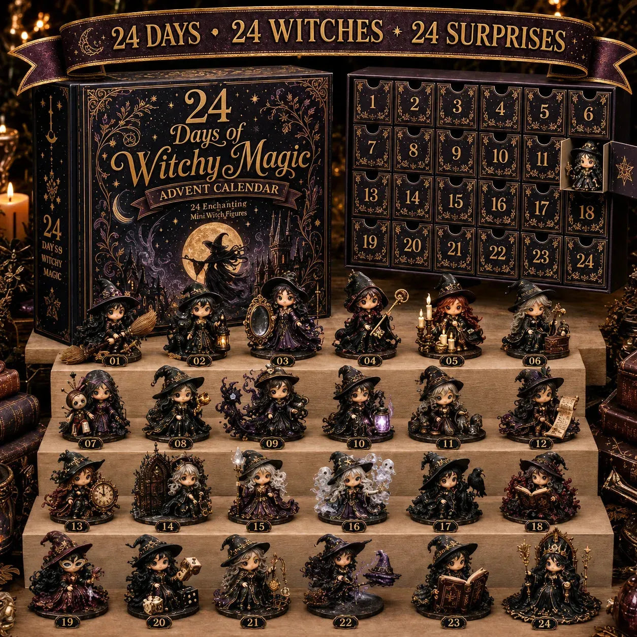 🎈Witchy Advent Calendar 2026 – 24 Days of Magical Collectible Figures | 49% OFF