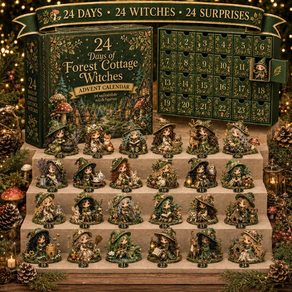 🔮 LAST DAY 49% OFF – 24 Days Of Witchy Surprises Advent Calendar | 24 Unique Collectible Witches with Magical Themes, Mini Figures & Fantasy Display Collection ✨