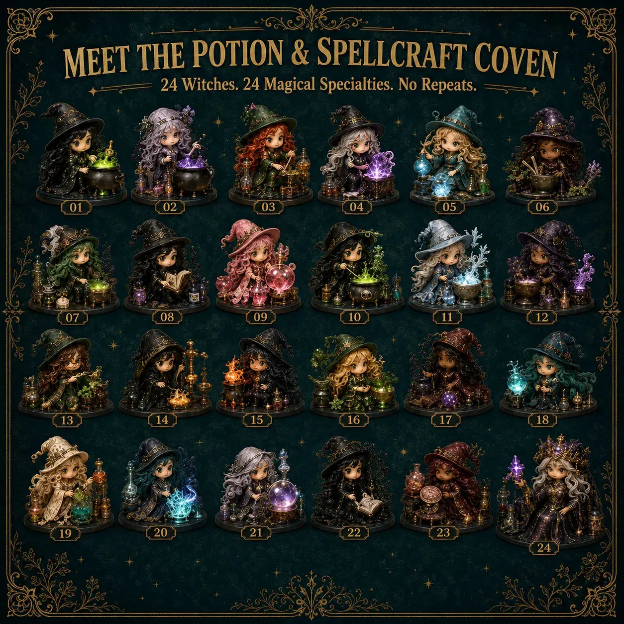 🎈Witchy Advent Calendar 2026 – 24 Days of Magical Collectible Figures | 49% OFF