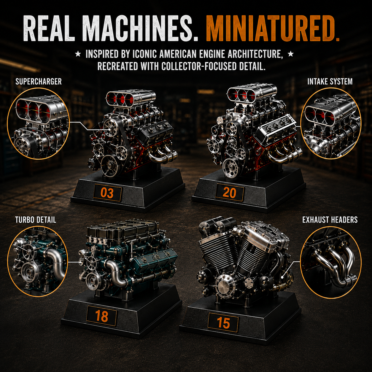 ⏰Limited Time 50% OFF:24 Days of Horsepower – American Engine Legends Advent Calendar for Car Lovers