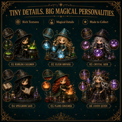 🔮 LAST DAY 49% OFF – 24 Days Of Witchy Surprises Advent Calendar | 24 Unique Collectible Witches with Magical Themes, Mini Figures & Fantasy Display Collection ✨