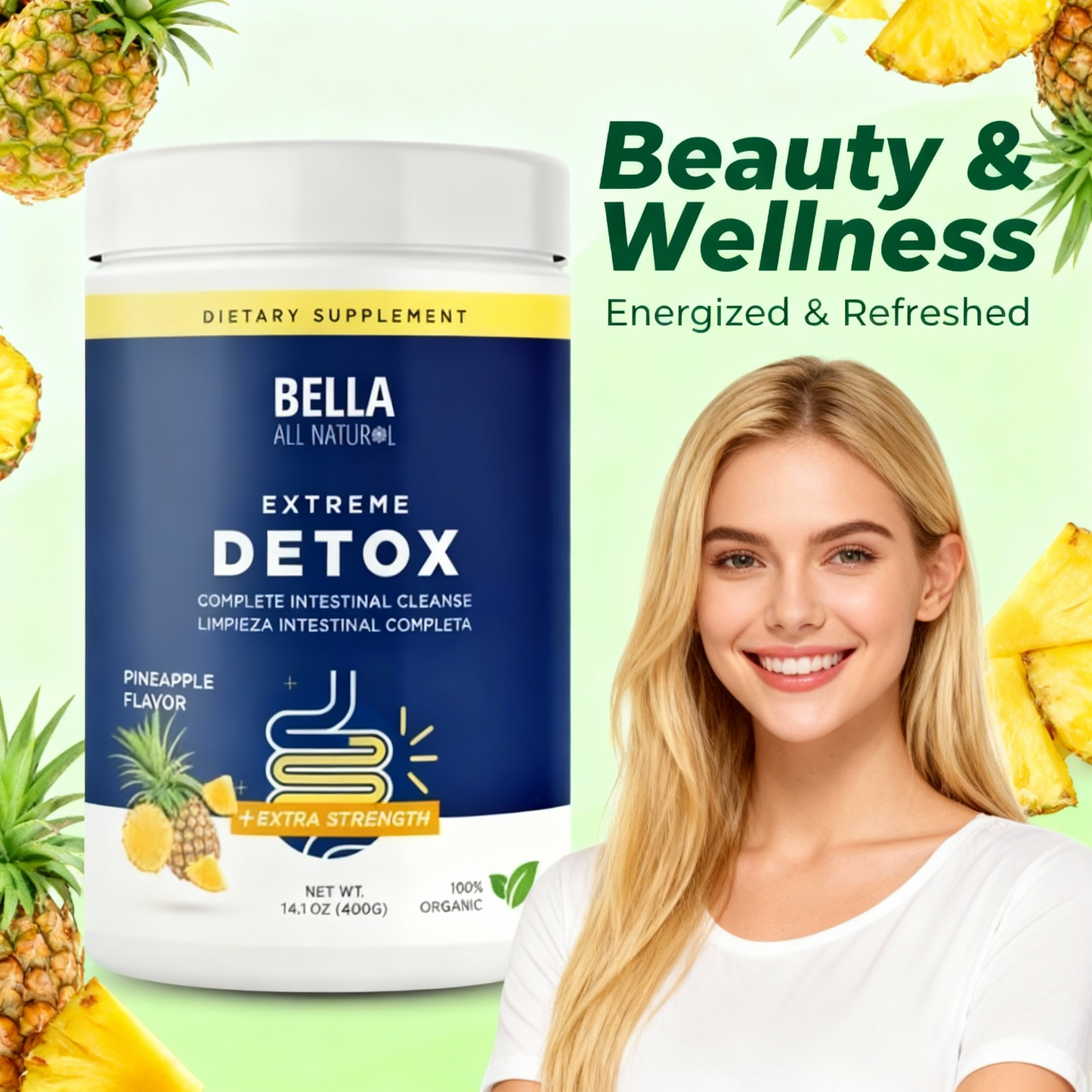 Extreme Detox Powder (Pineapple) – Sleep Balance, Detox & Skin Radiance